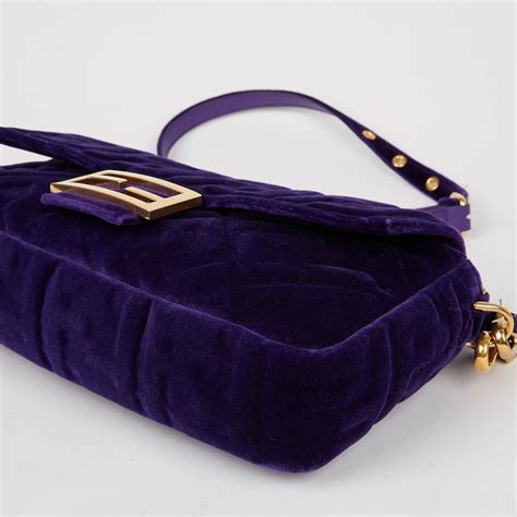 fendi purple velvet baguette|fendi handbags.